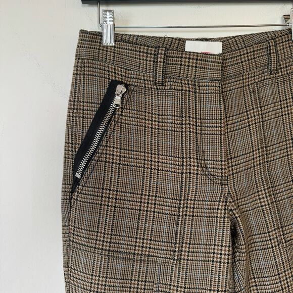 3.1 Phillip Lim Glen Plaid Wool Zipper Ankle Trousers Pants 2 - Picture 3 of 8